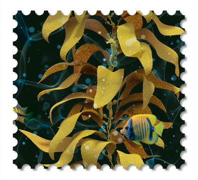 Sea Kelp Wallcovering in Mustard colourway