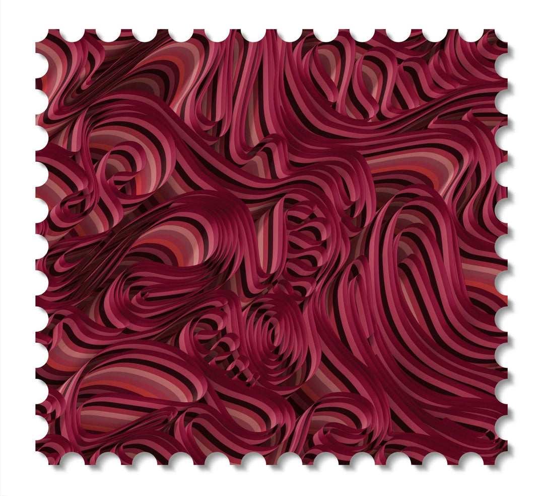 Quantum Wallcovering Swatch - Carmine Pop