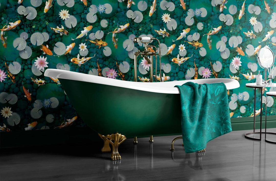 Koi Carp Fish Wallpaper : Emerald
