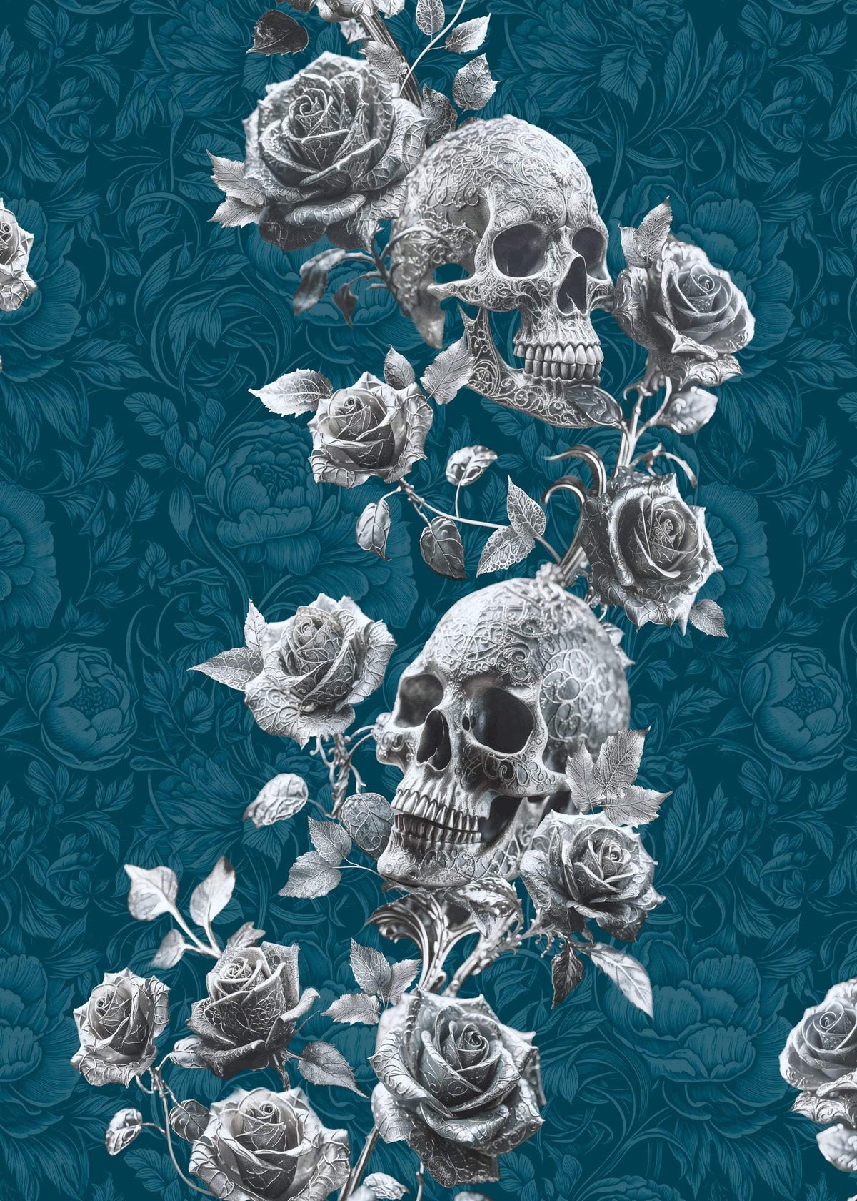 Skull and Roses wallpaper : Rose Requiem