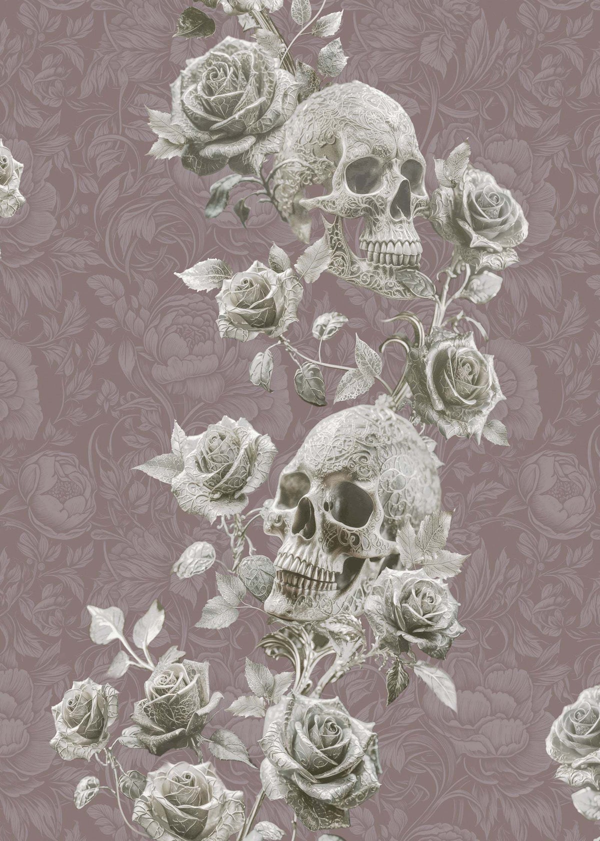 Skull and Roses wallpaper : Rose Requiem