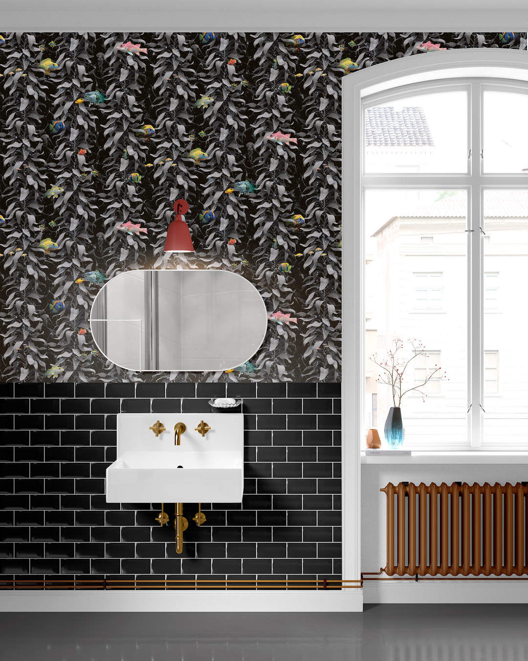 Luxury Sea Kelp Wallpaper in Deep Colourway