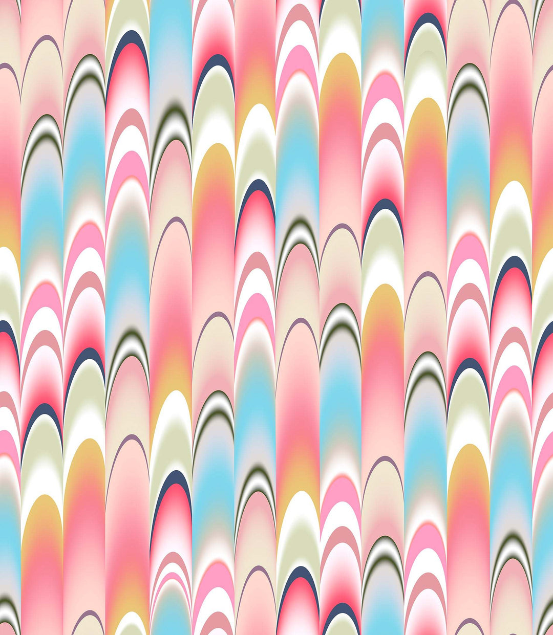 Wallpaper with a bold Studio 54 inspired  pattern and chic tones, for lounges and bedrooms