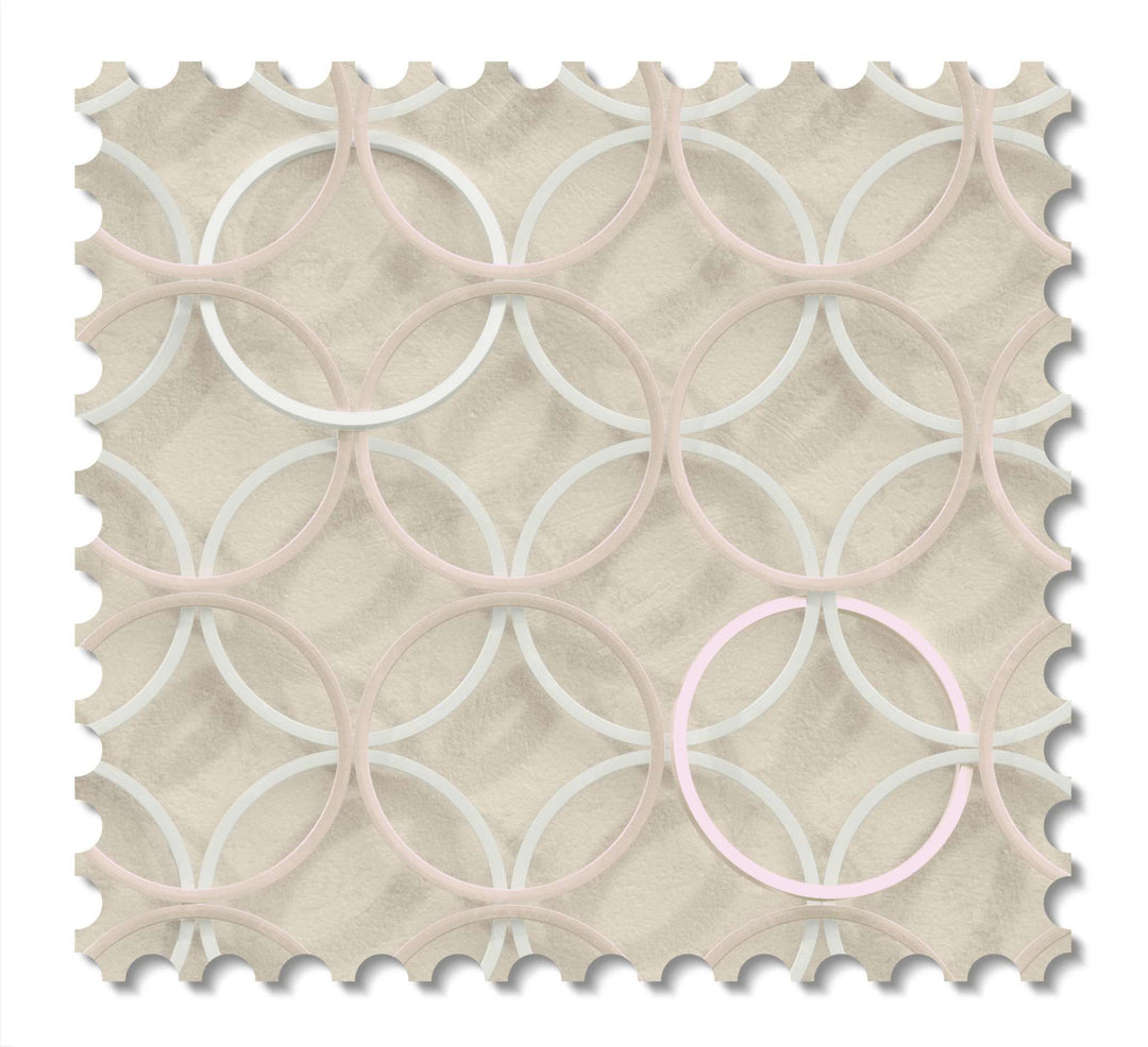 Circles wallcovering swatch - Soft Cotton