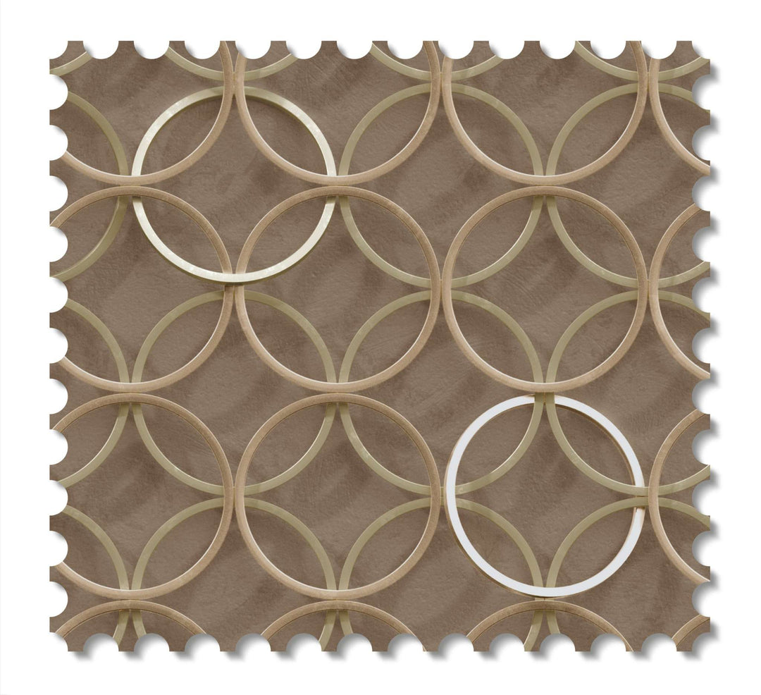 Circles wallcovering swatch - Vicuna