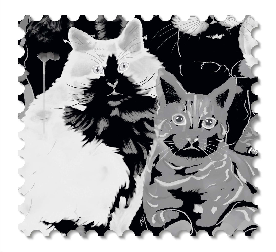 Feline Groovy: Wallcovering swatches