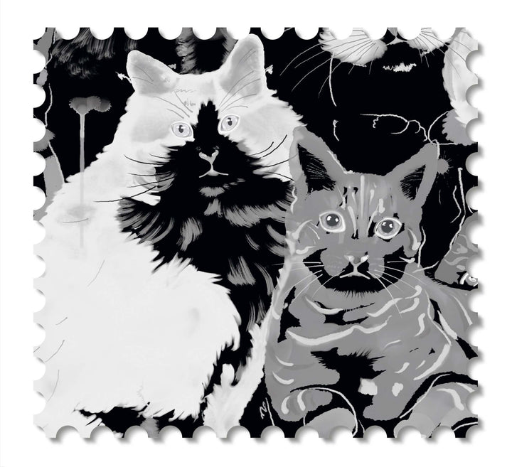 Feline Groovy: Wallcovering swatches