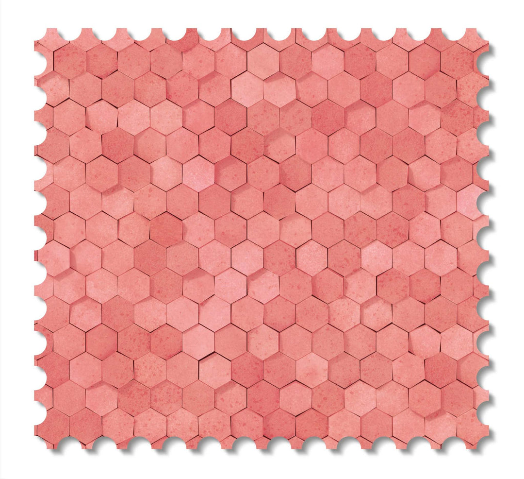 Hex wallcovering swatch - Terracotta