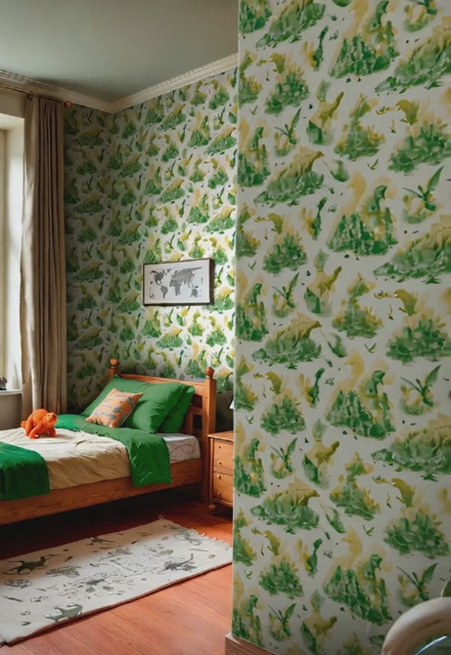 Luxury Monster Dinosaur wallpaper : Toile de Jurassic: Grrreen!!