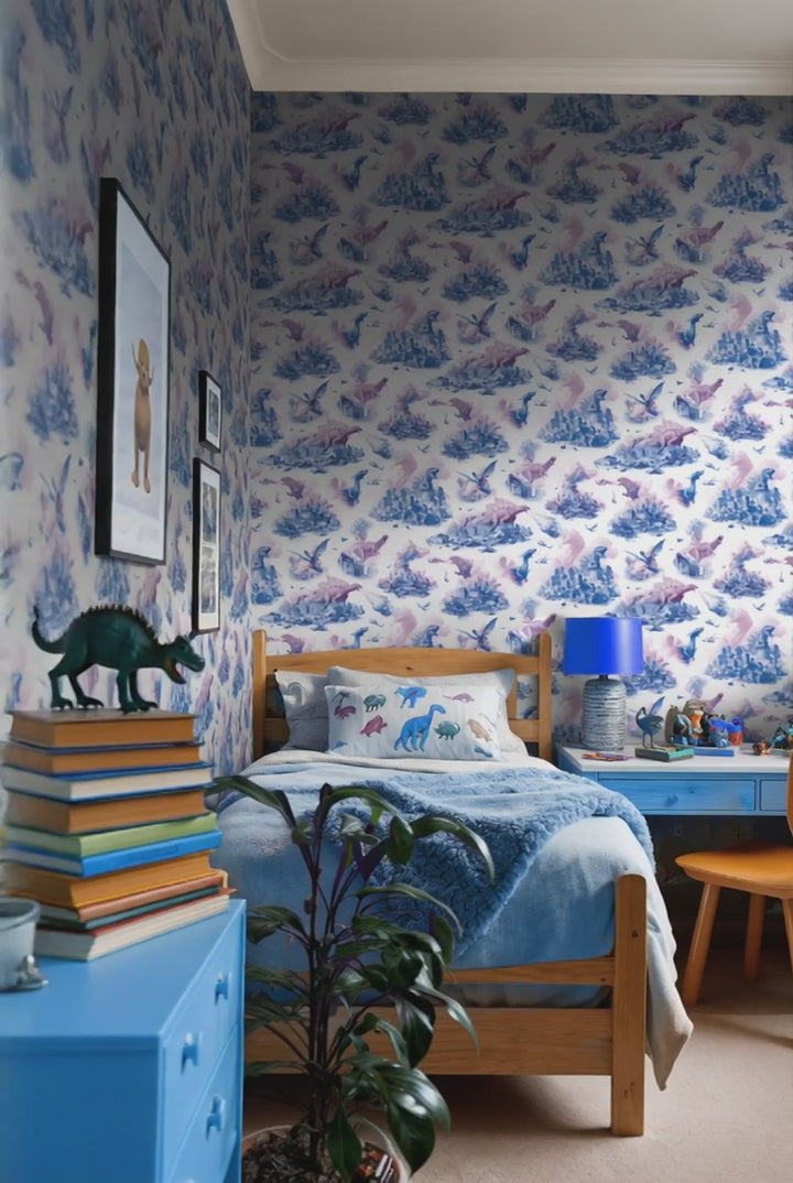 Luxury Monster Dinosaur Wallpaper : Toile de Jurassic: Marauding Mauve