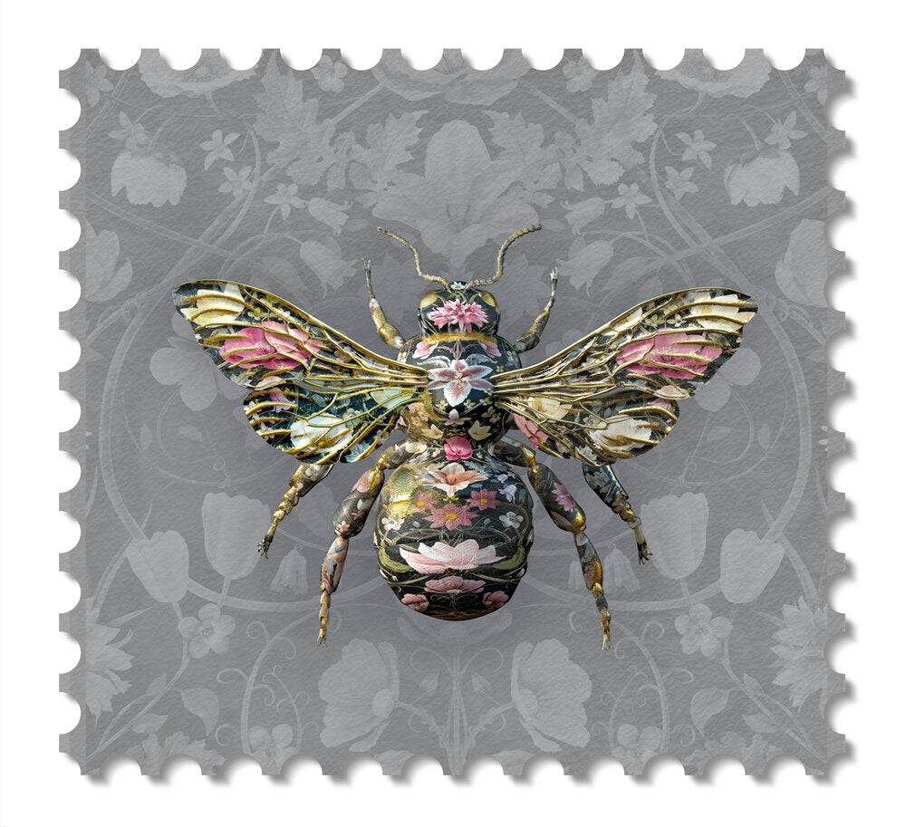 Bombus In Grey Wallpaper Swatch