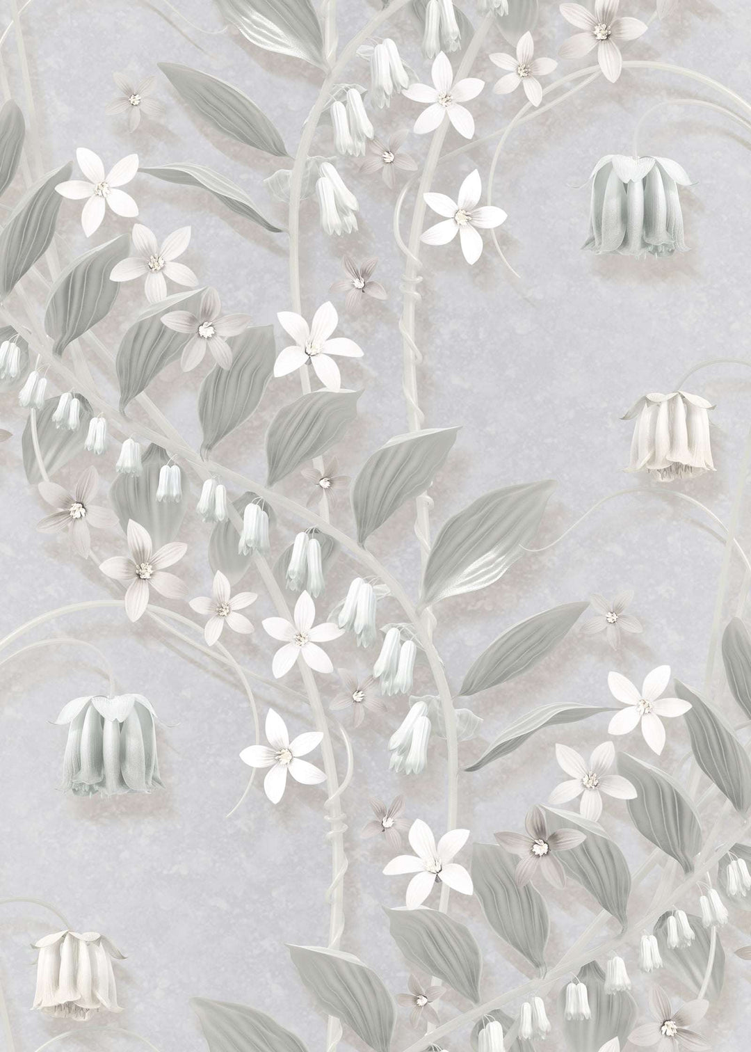 Floral wallpaper Solomon's crown wallpaper pattern