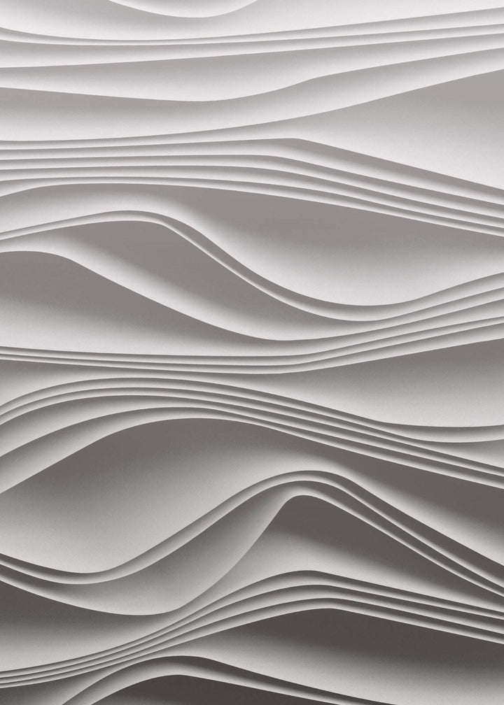 Marianas Rotation SUPERSIZED Lunar Fade textured white wave pattern wallpaper roll