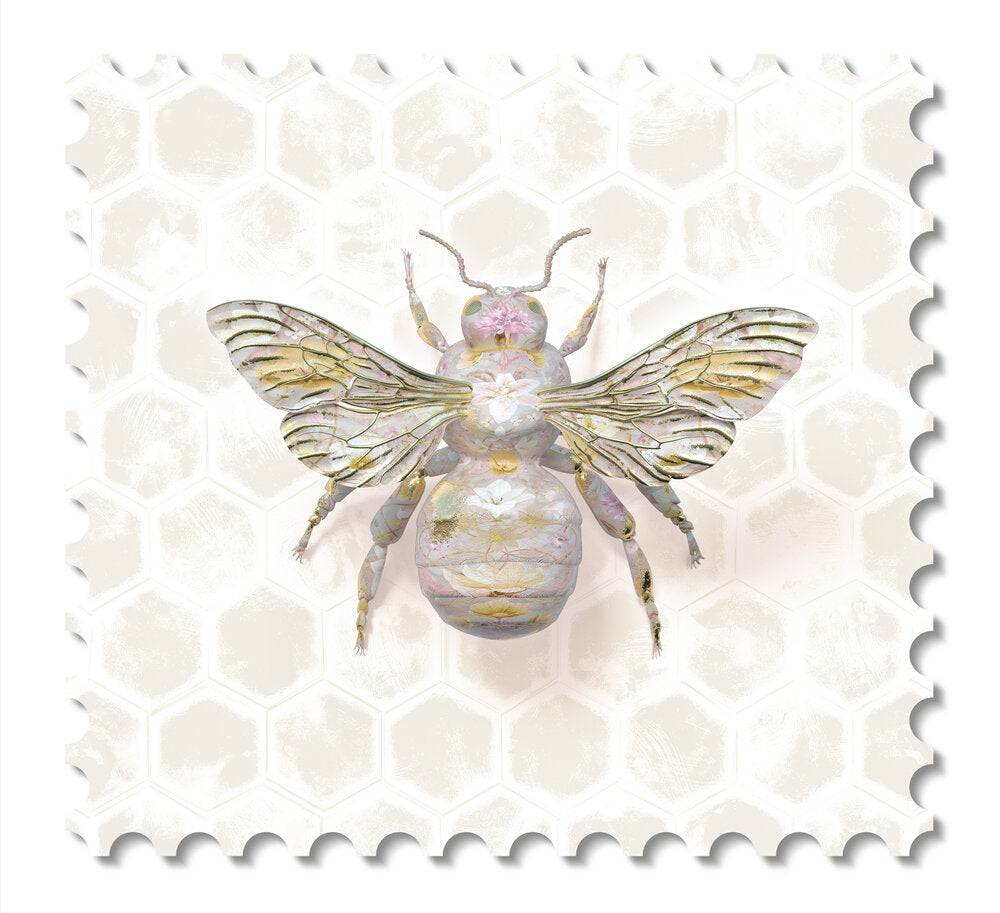 Bombus in Bubblegum wallcovering swatch