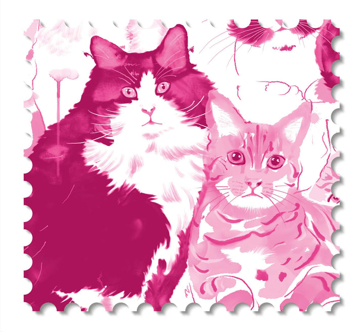 Feline Groovy: Wallcovering swatches