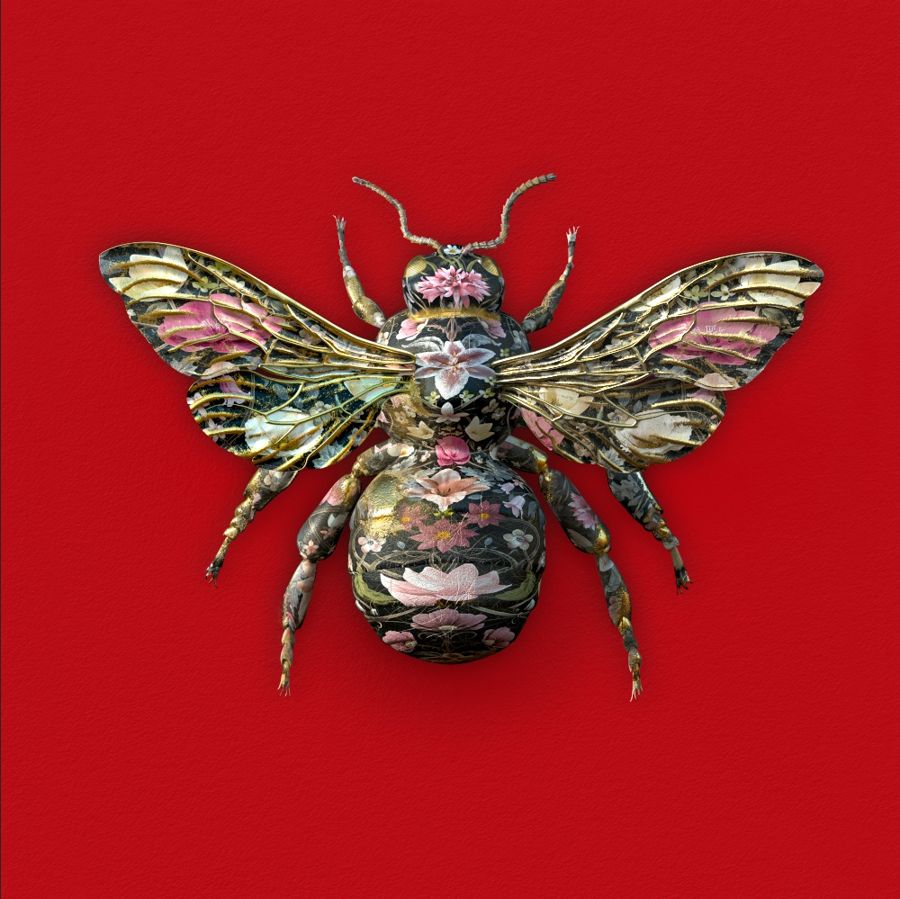 78cm Bombus Botanicus in Carmine