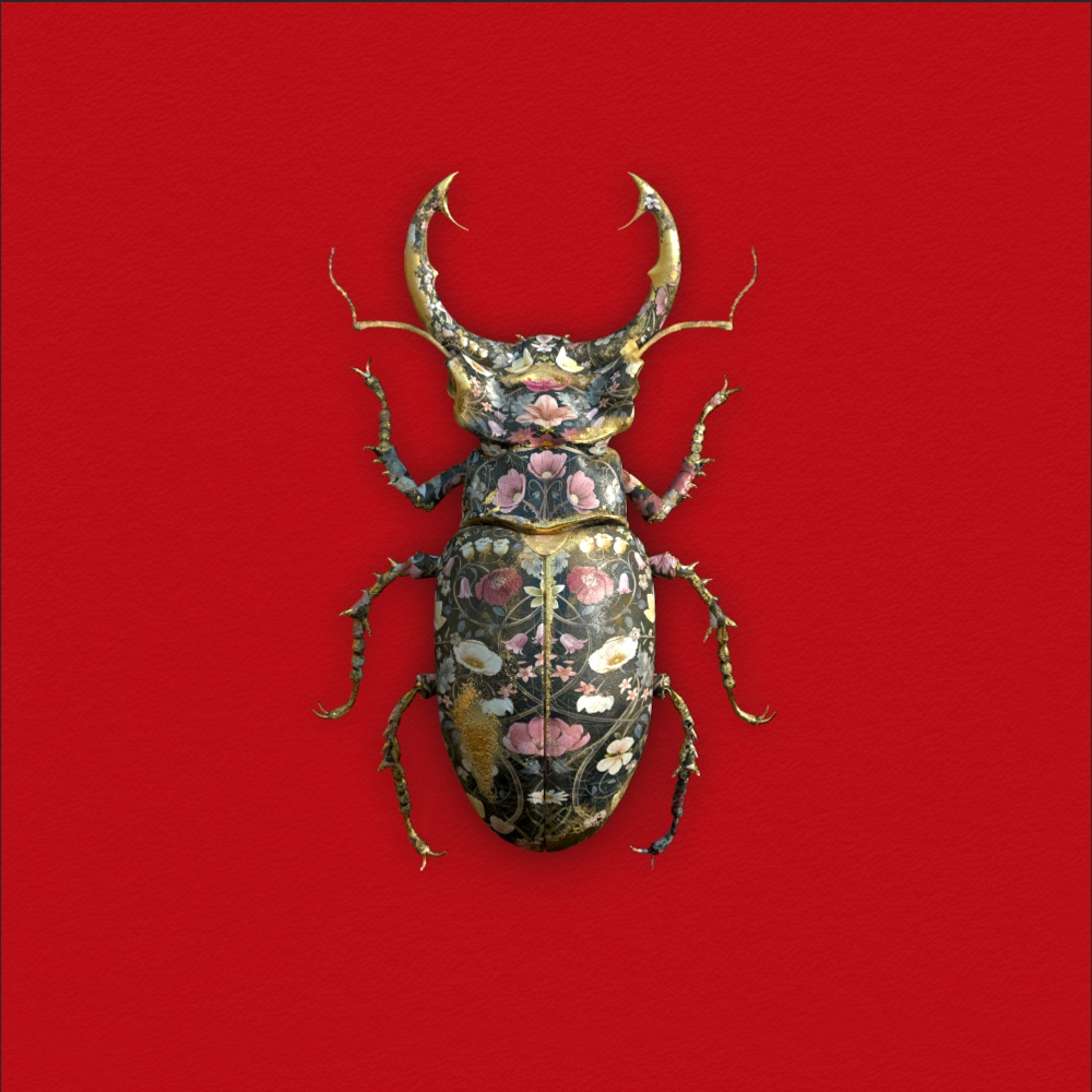 78cm Lucanidae Botanicus in Carmine