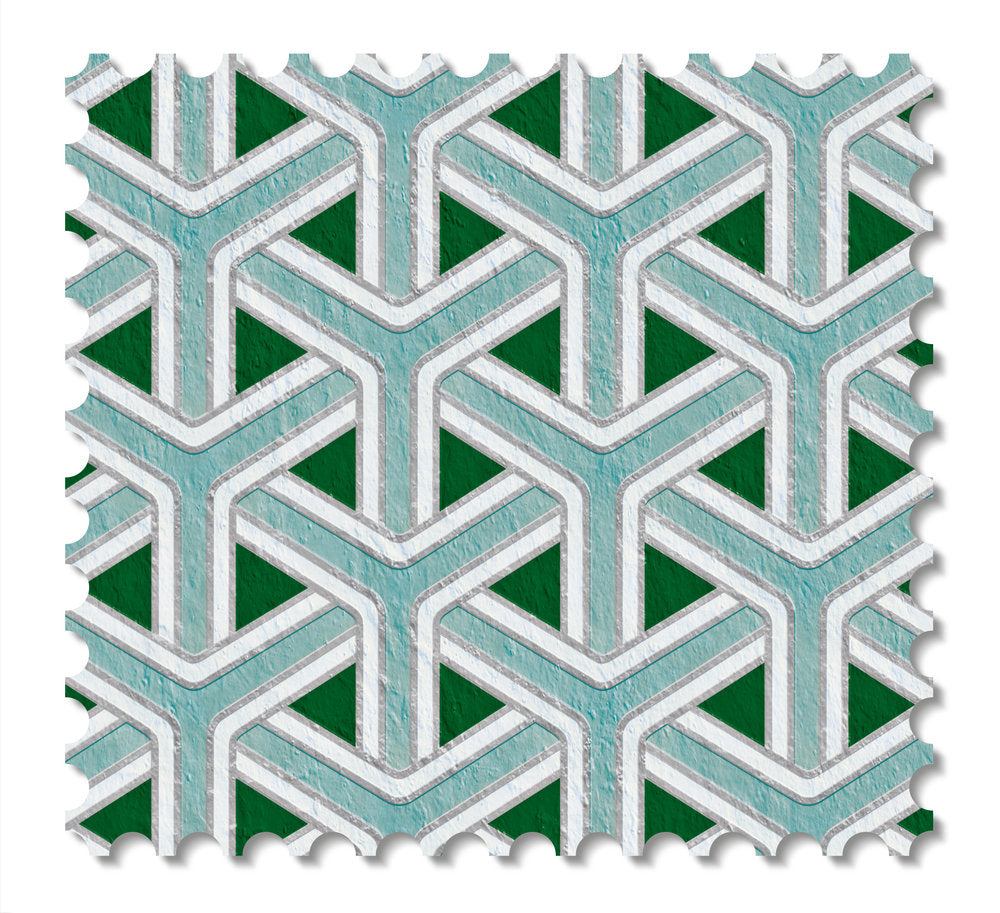 Hex Weave swatch - Chlorite